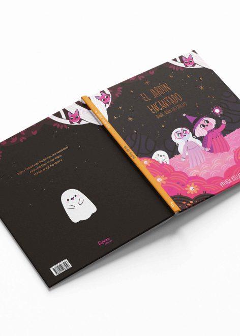 Portada completa de El Jardín Encantado, álbum ilustrado infantil lleno de aventuras y ternura